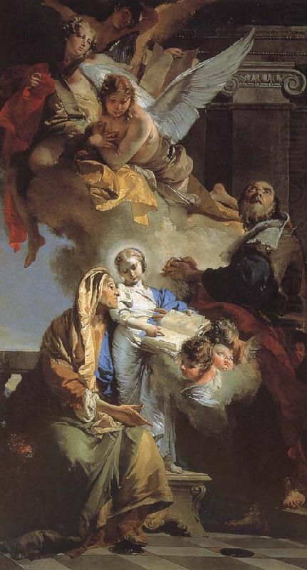 Giovanni Battista Tiepolo Our Lady of the education china oil painting image
